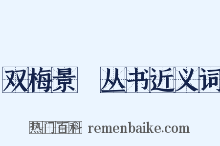 双梅景闇丛书近义词是什么意思的图片